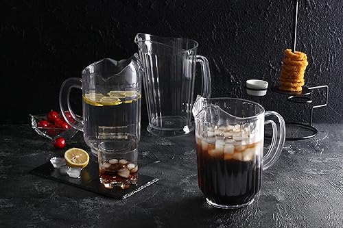 Miniatura 3 de New Star Foodservice 46106 Jarra de agua de plástico de policarbonato de grado restaurante, 60 onzas, transparente