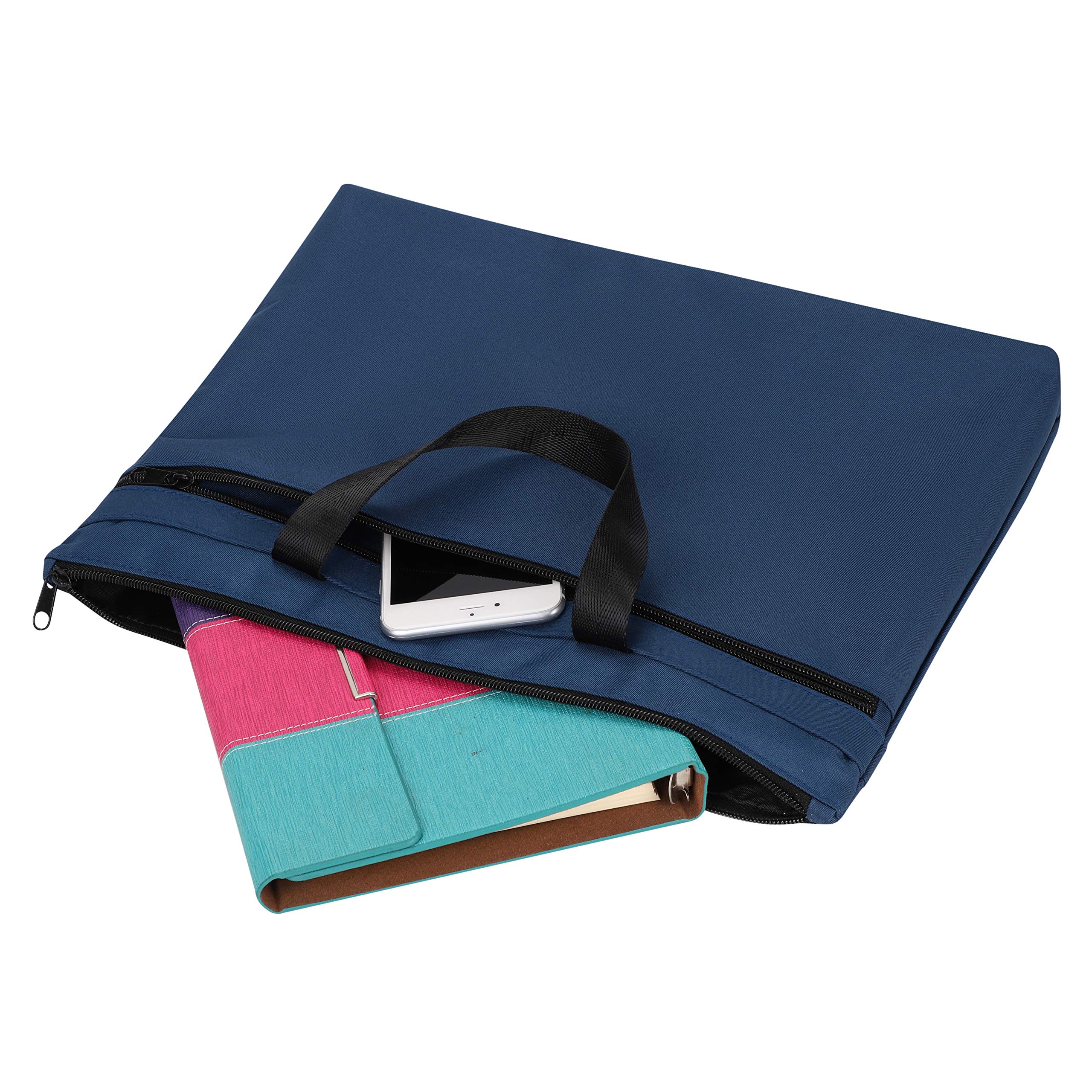 ITODA Portable A4 Document Bag Oxford File Carrying Bag File Computer Bags  Briefcase Office Messenger Case Zippered Business Documents Bags Expanding