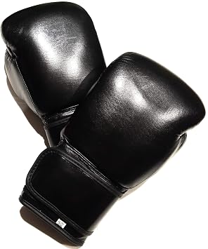 Top Grade Leather Boxing Gloves for Men and Women - Muay Thai Training Kickboxing Fighting Multi Layer Foam Sparring Gloves - Safety Strap Boxing Gloves with Black Palm 20oz, 22oz, 24oz