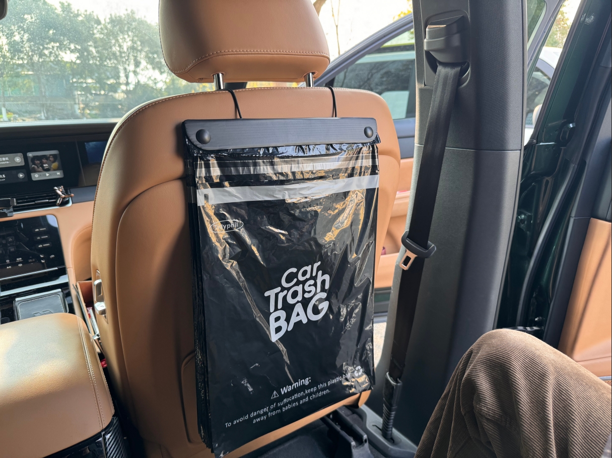 Image of 50 Bags Hanging Car Trash Bags Disposable, 2 Gallon Car Garbage Bags. Black | Leak-proof, Odor Seal. Alternative to Car Trash Can, Easy Stick-On Car Garbage Can for Car, SUV, Truck, Vehicle, Stroller.