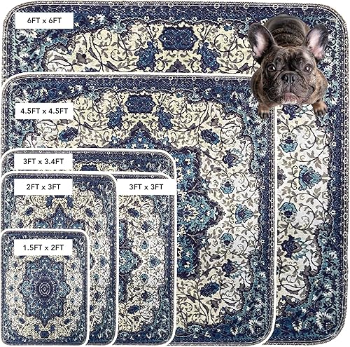 Miniatura 3 de Almohadillas lavables para orina de perro  2 almohadillas de entrenamiento reutilizables súper absorbentes para cachorros  100% impermeables, a