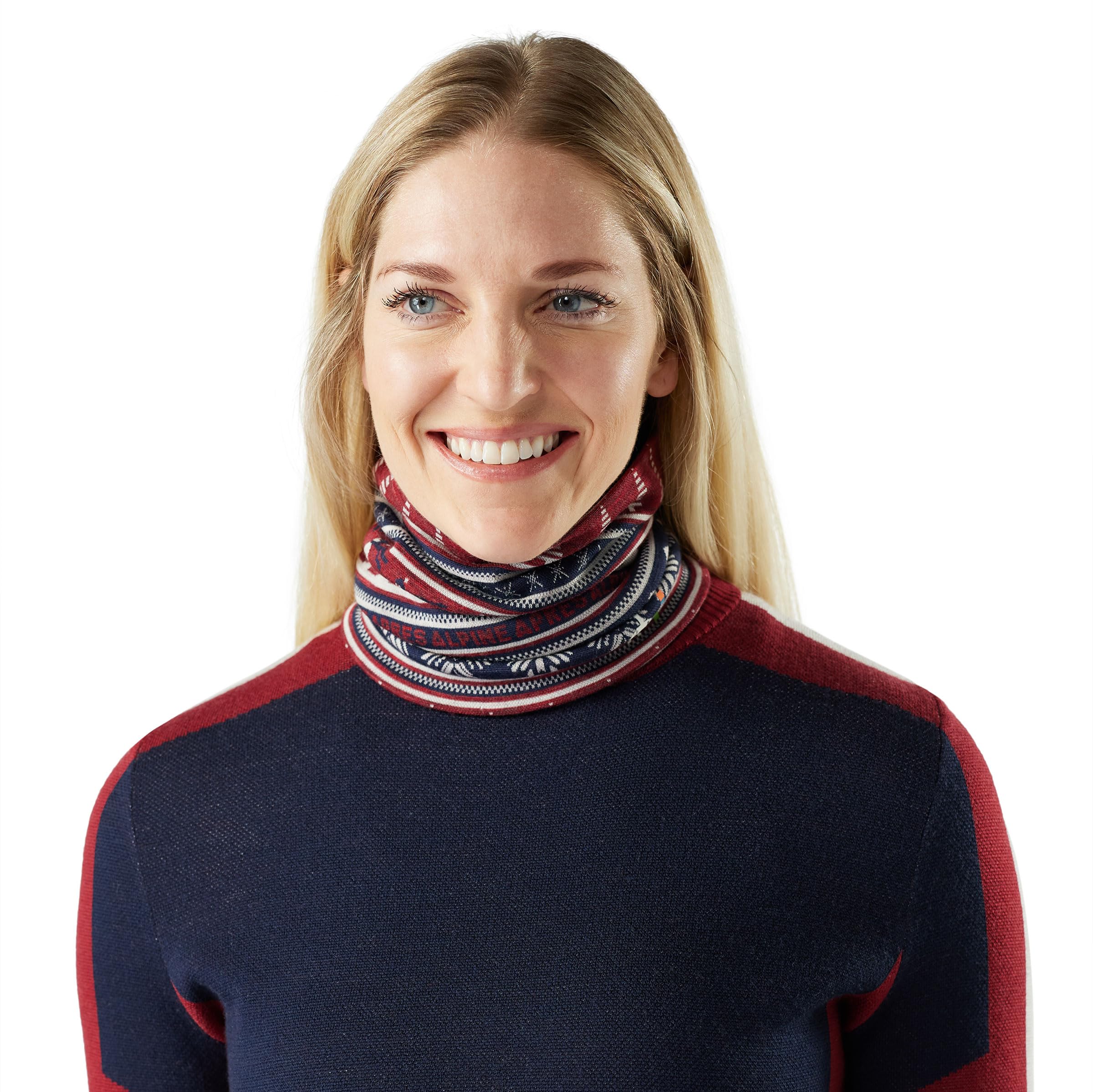 Smartwool, Unisex, Thermal Merino Reversible Neck Gaiter, Currant Alpine Apres, One Size