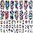 JEEFONNA 86 Sheets Temporary Tattoo, 14 Sheets Large Half Arm Fake Flower Cat Owl Lion Tattoos, 72 Sheets Tiny Waterproof Semi Permanent Temporary Tattoos Realistic for Women Girls Kids Adults