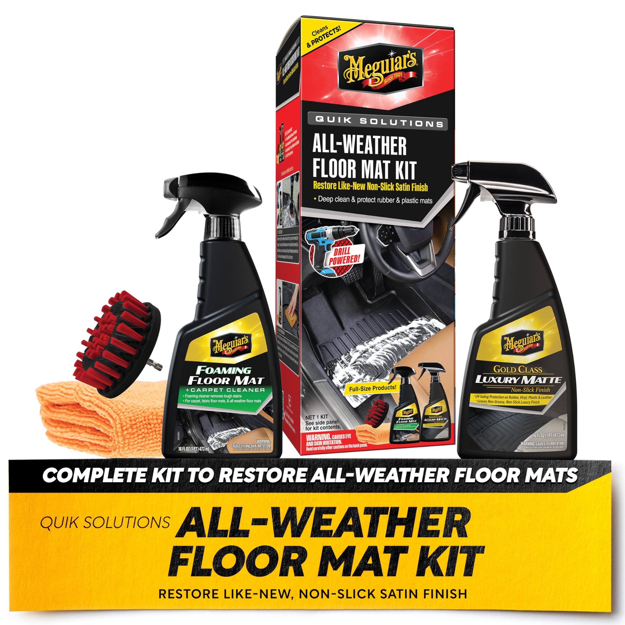 Meguiar’s Quik Solutions All-Weather Floor Mat Kit