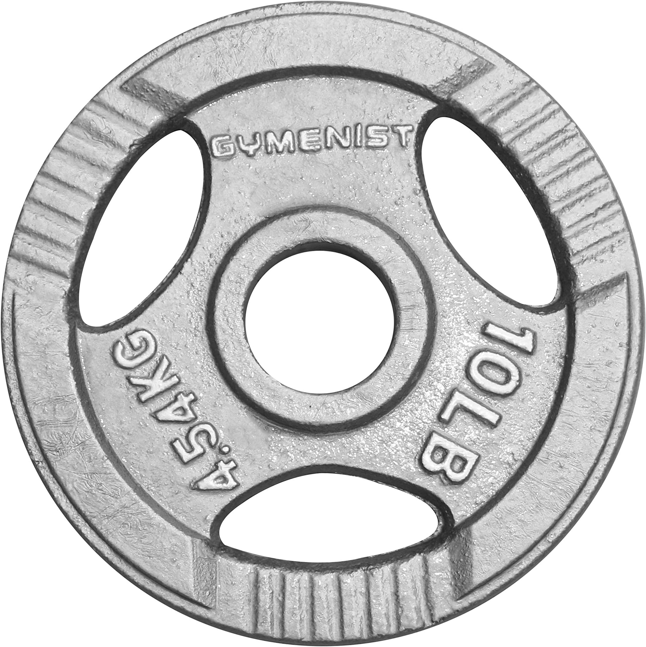 GYMENIST Weight Plates, Single Exercise Workout Plate Fits 2 INCH Olympic Bar Plates Has A Grip Handles Design