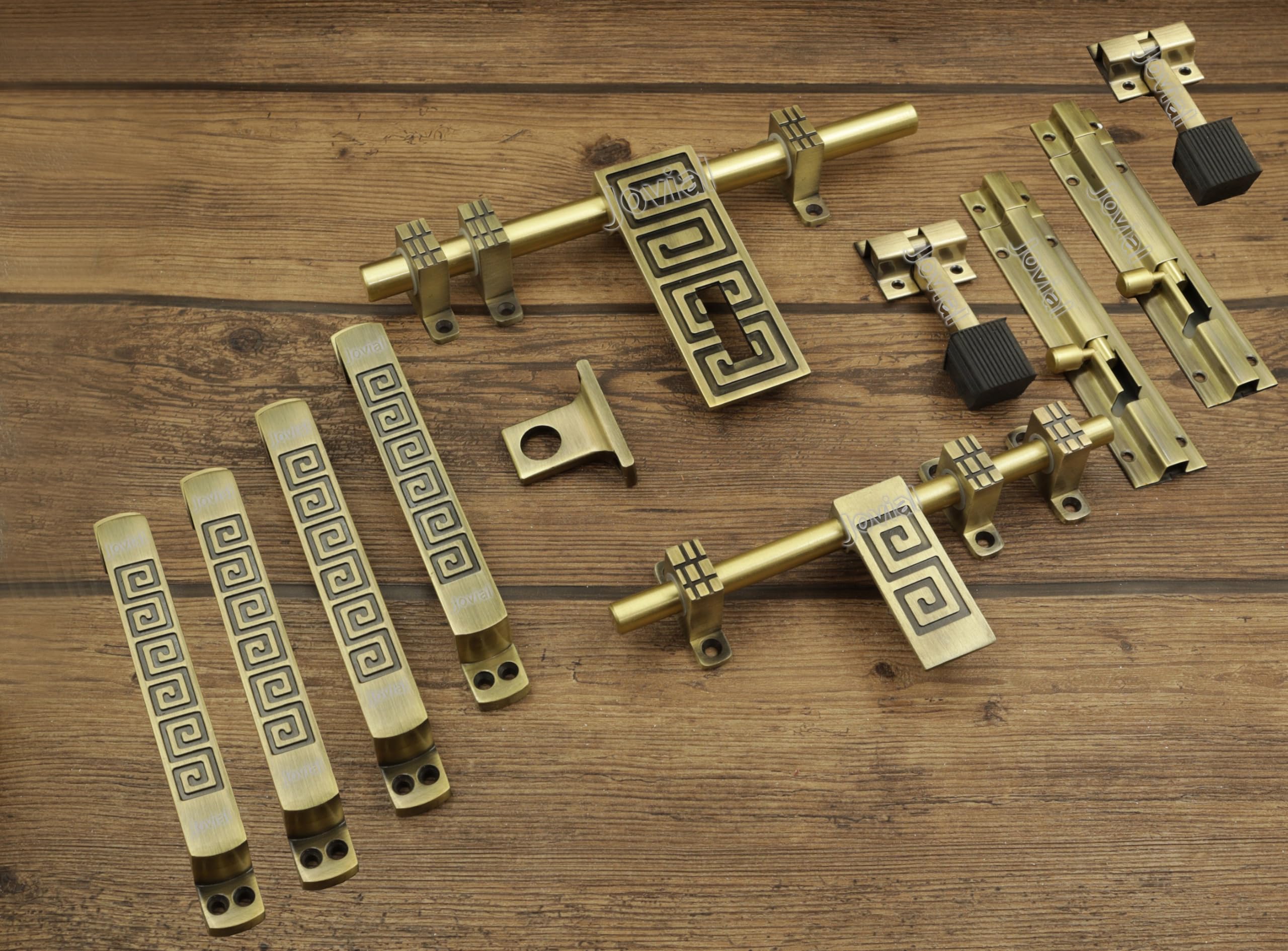 Jovial - Double Door - Door Kit Set, Door Accessories Kit, Door Fittings Kit (12"-1 Aldrop, 10"-1 Latch, 4 Handles, 2 Tower Bolt and 2 Door Stopper, Finish : Antique Brass, 1014) (B096MQV35S) Amazon Price History, Amazon Price Tracker