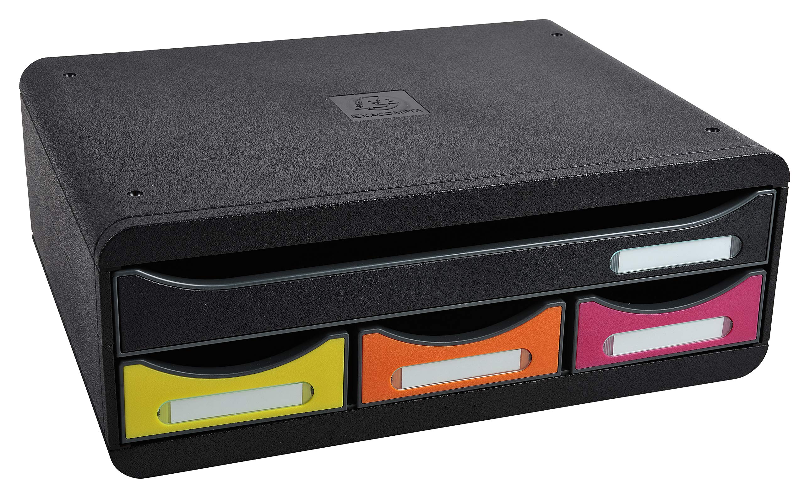 Exacompta 319798D Cassettiere, Nero/Arlecchino, 35.5 x 27 x 13.4