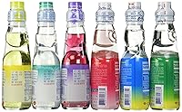 Vista 3 de Ramune Mezcla de Bebida Japonesa en Polvo Variedad 6 Sabores 6 Botellas