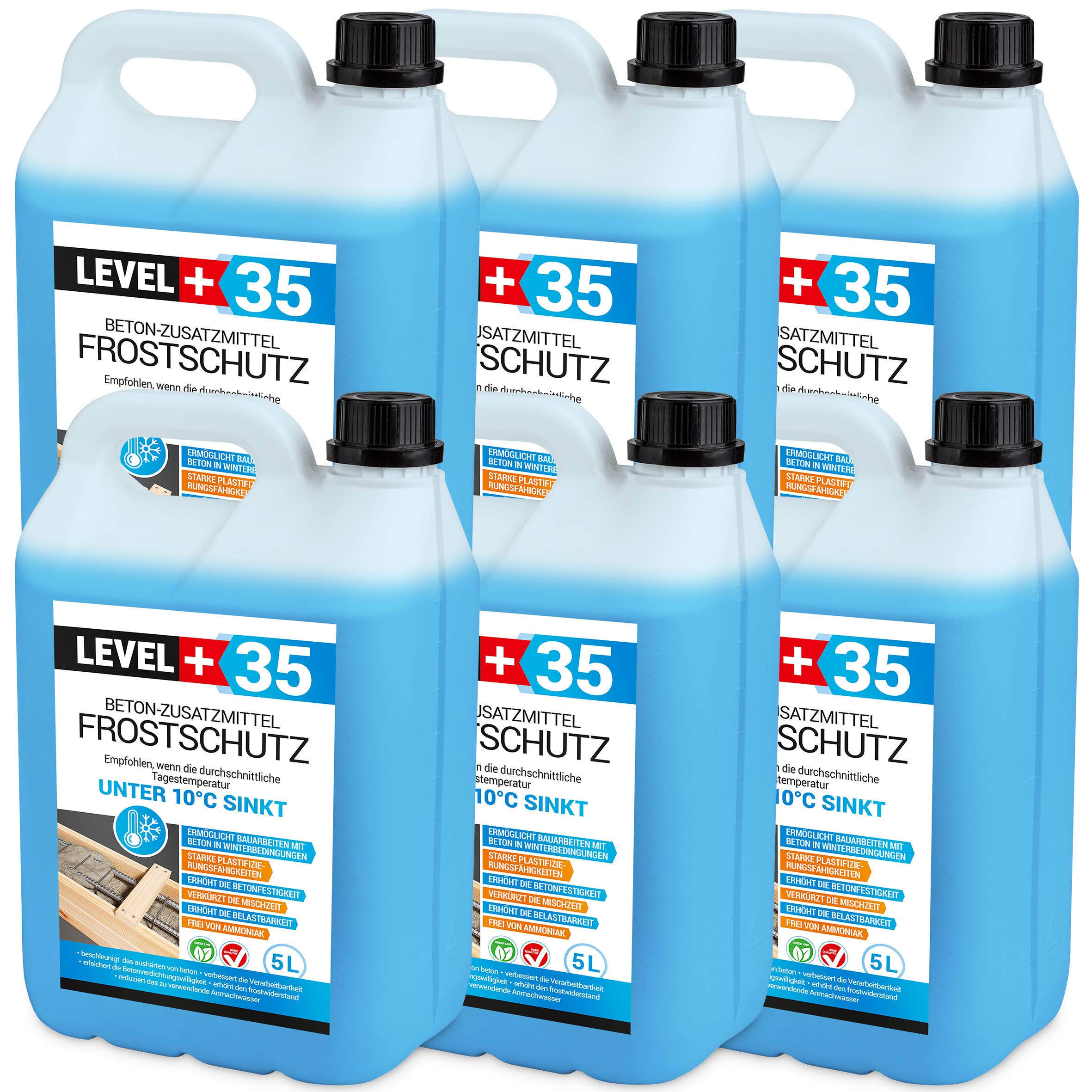 30 L de aditivo para hormigón, protección contra heladas, plastificador, cemento, líquido de hormigón RM35