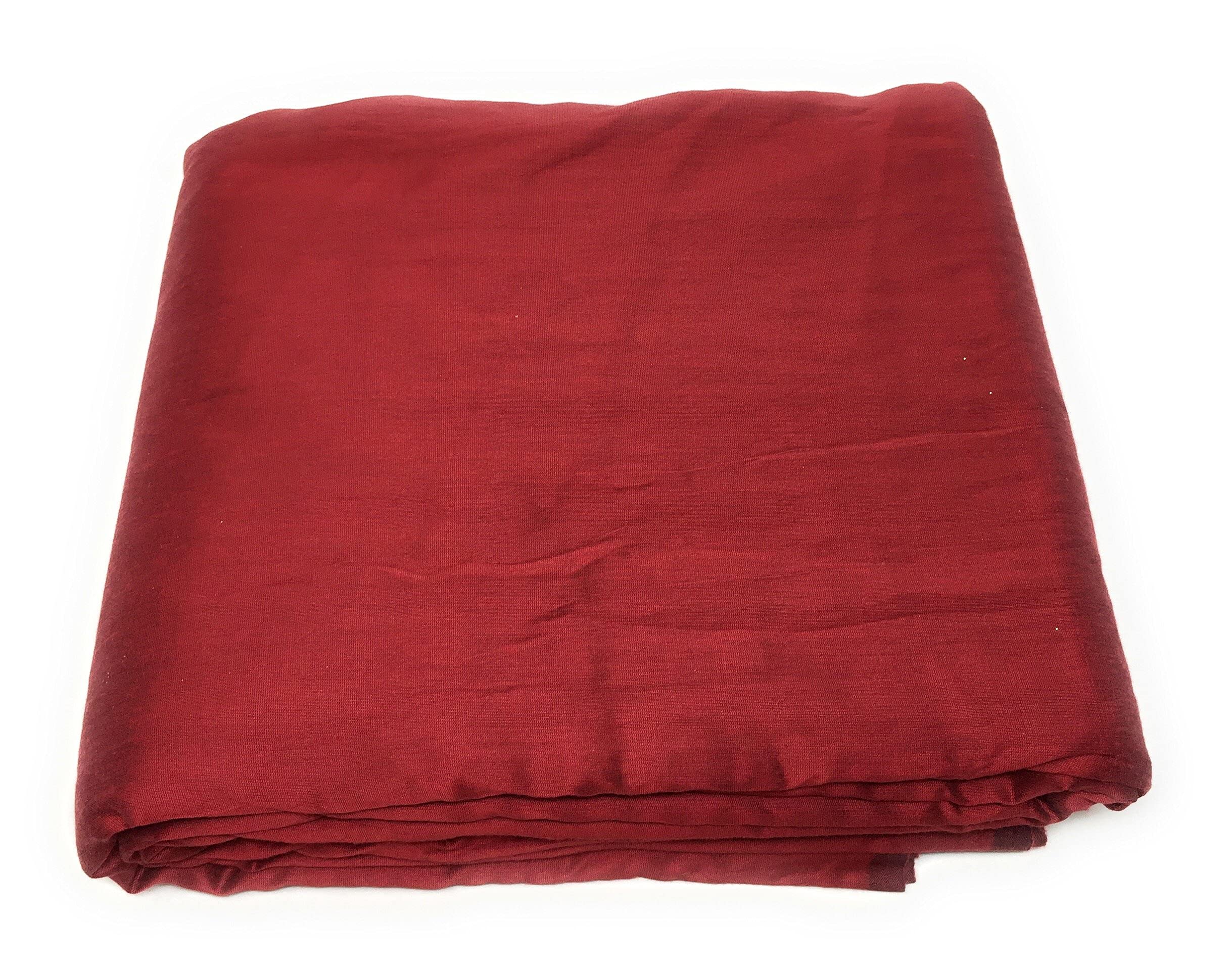 InhikaInhika Women's Cotton Silk Plain Fabric for Blouse, Kurti, Unstitched Material by Meter (Maroon, 2 Meter)