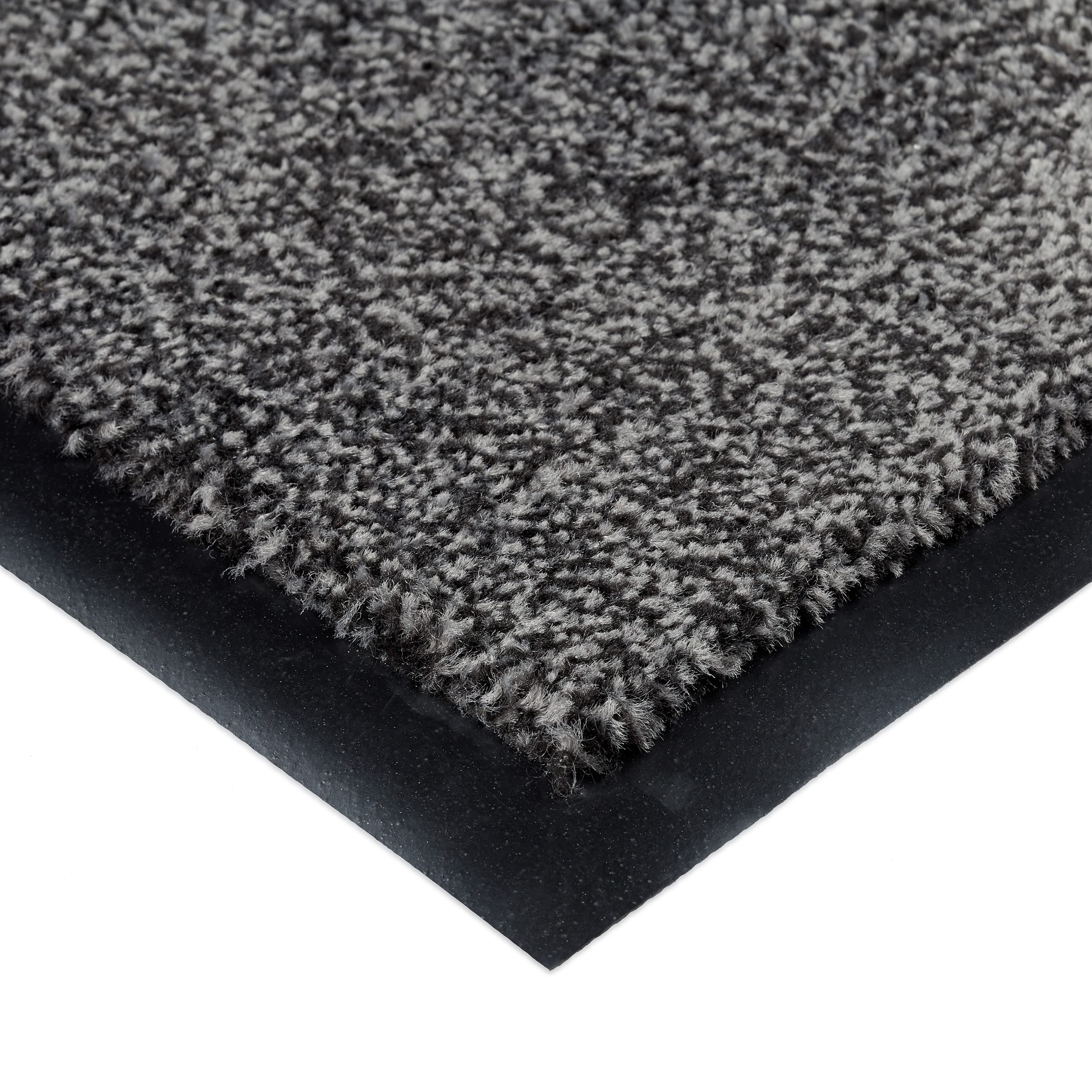 Relaxdays 10021902_761 Zerbino Asciugapassi, Tappeto da Ingresso, per Interni, Grande, Sottile, Nero-Grigio, 80x200 cm