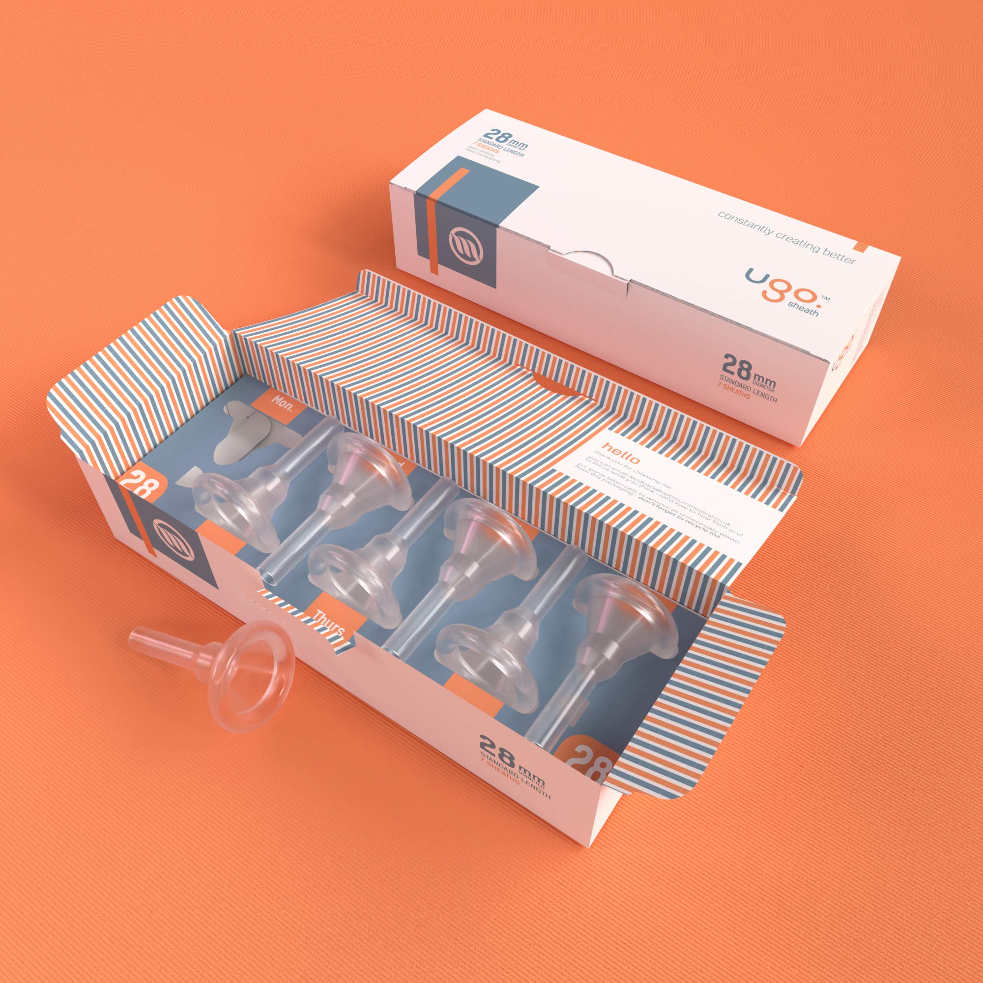 Vaina Ugo (x28) – Condones Externos para Catéteres Urinarios Autoadhesivos sin Látex