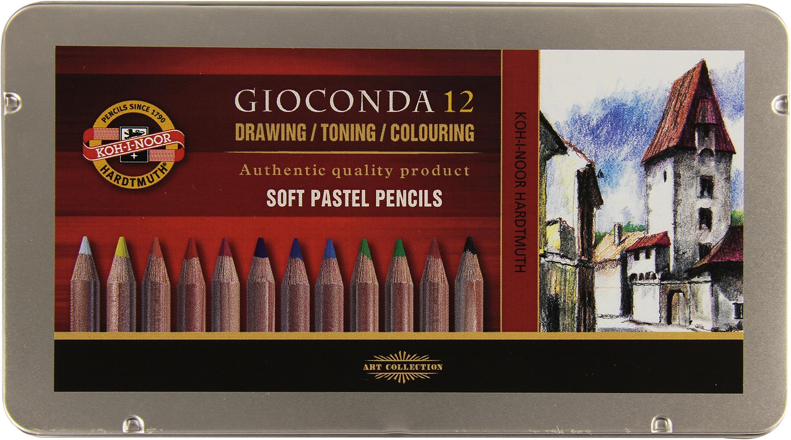 KohINoor Gioconda Soft Pastel Pencil Set, 24/Each Packed