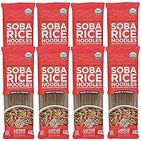 Vista 8 de Lotus Foods Fideos de arroz orgánico de soba – Fideos de arroz orgánicos, fideos asiáticos, fideos de arroz sin gluten, arroz integral y harina
