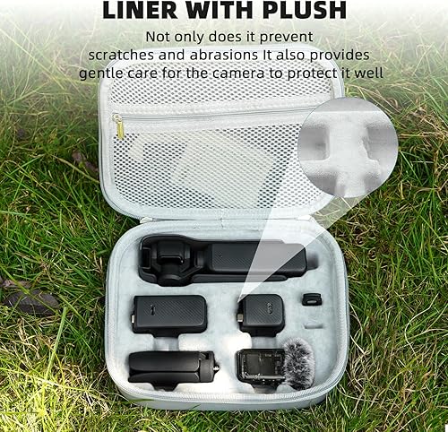 Miniatura 6 de Estuche de transporte para DJI Osmo Pocket 3Creator Combo, PU Hard Shell Bolsa de almacenamiento Funda protectora portátil para DJI OSMO Pocket 3