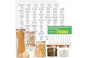 Hebayy 612 Kitchen Oil and Vinegar Labels Essential for Kitchen Organization