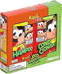 Turma da Mônica Kids, Kit Infantil, Shampoo e Condicionador, Para cabelos Ondulados e Cacheados, Magali, 2 X 260ml