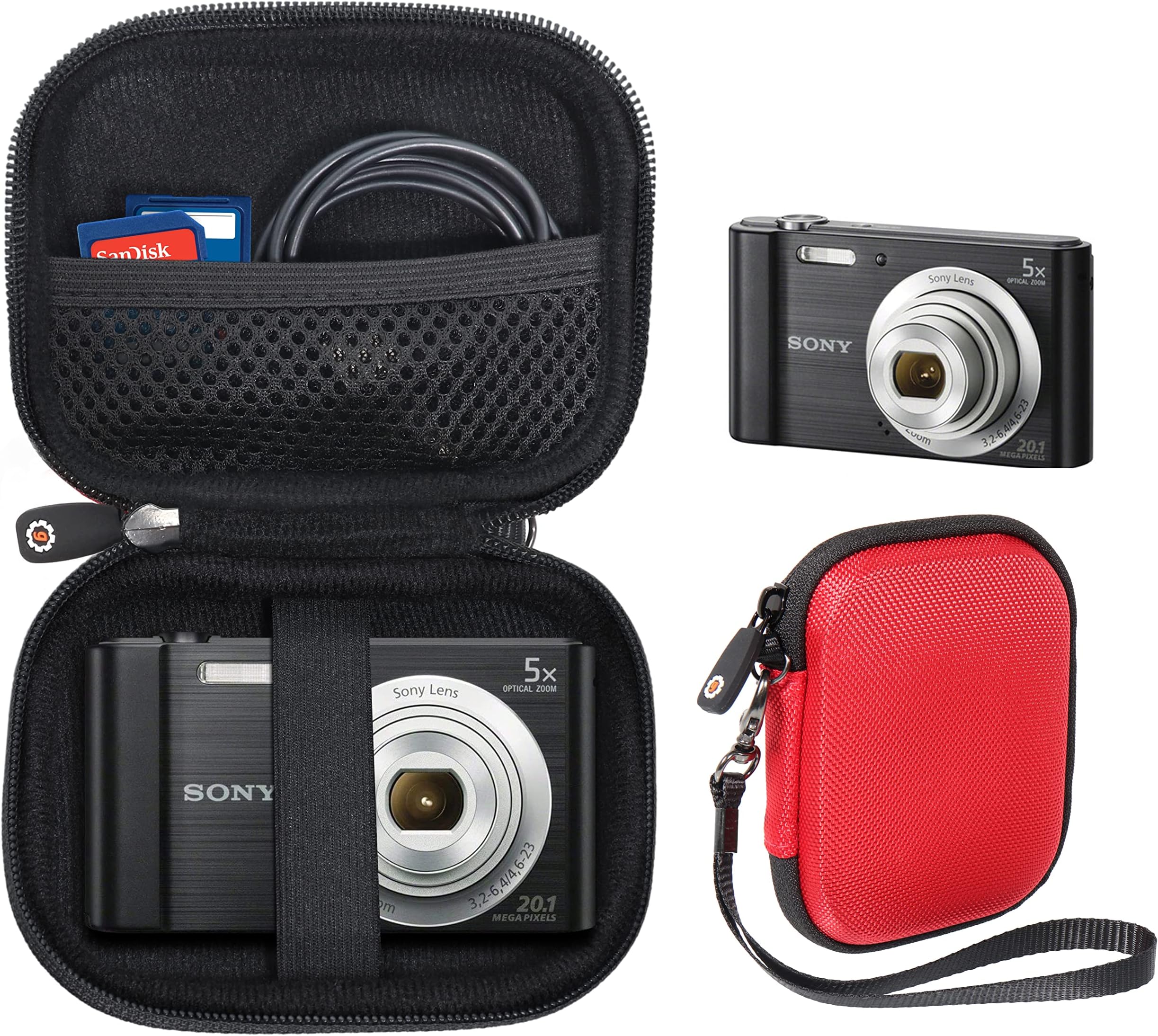 Digital Camera Case for CAMKORY, Fulealfly, Lecran, Sony W800/S, DSCW830; Canon PowerShot ELPH360 HS/ 360/350 HS/350/310/190/180; Kodak PIXPRO Friendly Zoom FZ43, FZ53-BL; Nikon COOLPIX L32