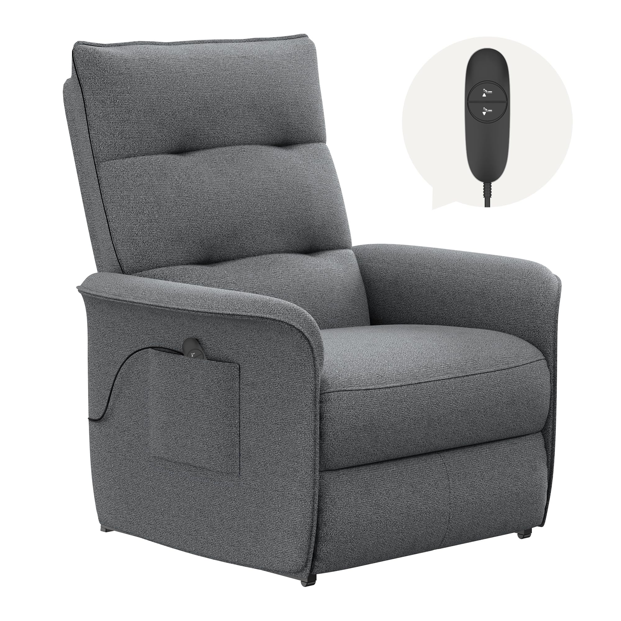 FLEXISPOT Poltrona Relax Elettrica Push Back Sedia Relax Ergonomica Schienale Regolabile 105-155°, Per Arredo Salotto, Soggiorno e Ufficio