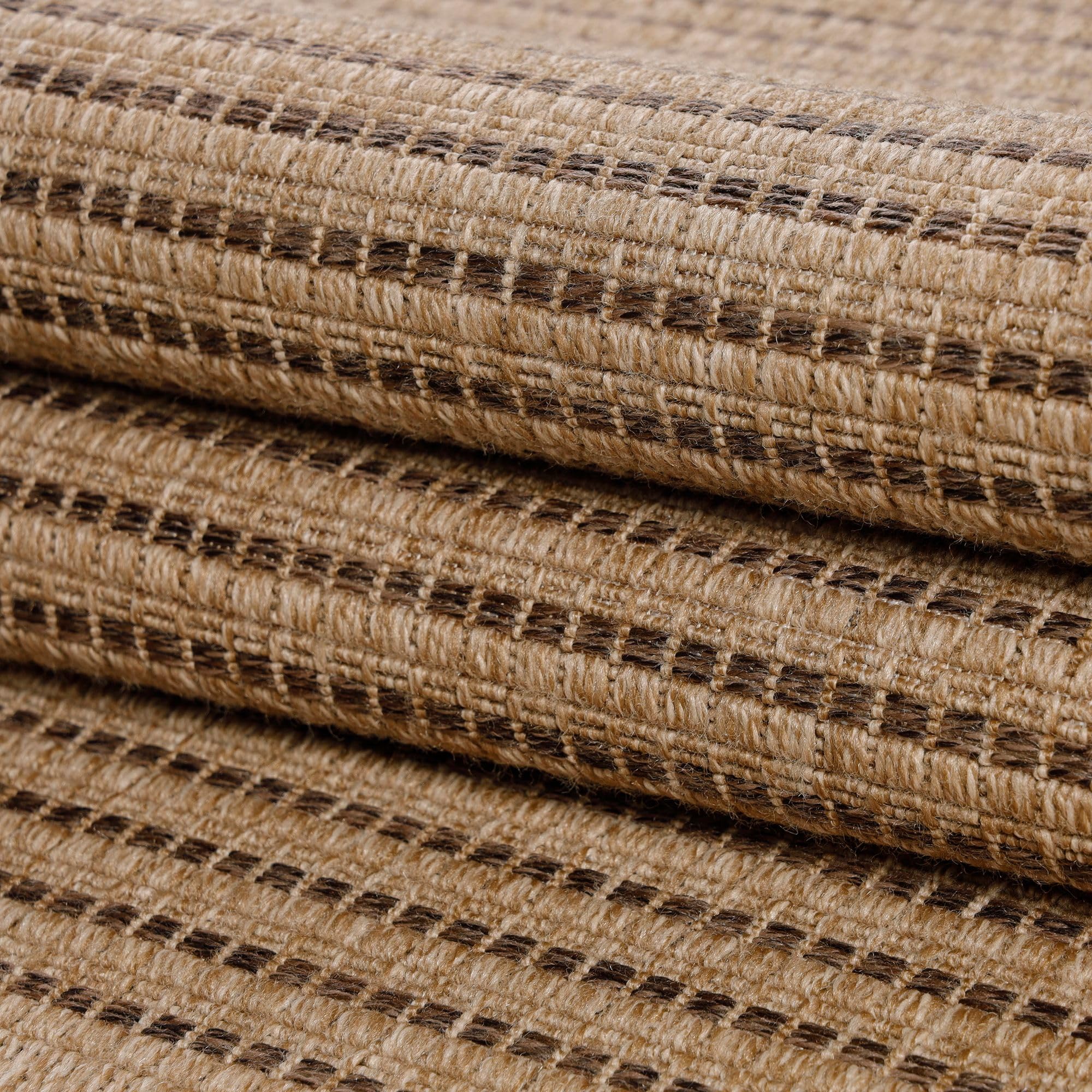 Carpetsale24 Tappeto da Esterno Impermeabile 160x230 cm Nero - Tappeto Resistente alle Intemperie e Lavabile in Lavatrice - Tappeto per Terrazza, Balcone, Campeggio, Giardino