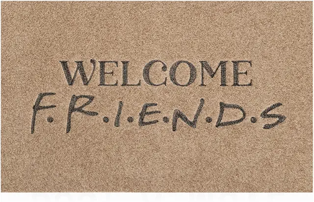 Lzuso Funny Friends - Felpudo de bienvenida para el interior y exterior, antideslizante, duradero, resistente a la suciedad, para el hogar, zona de alto tráfico