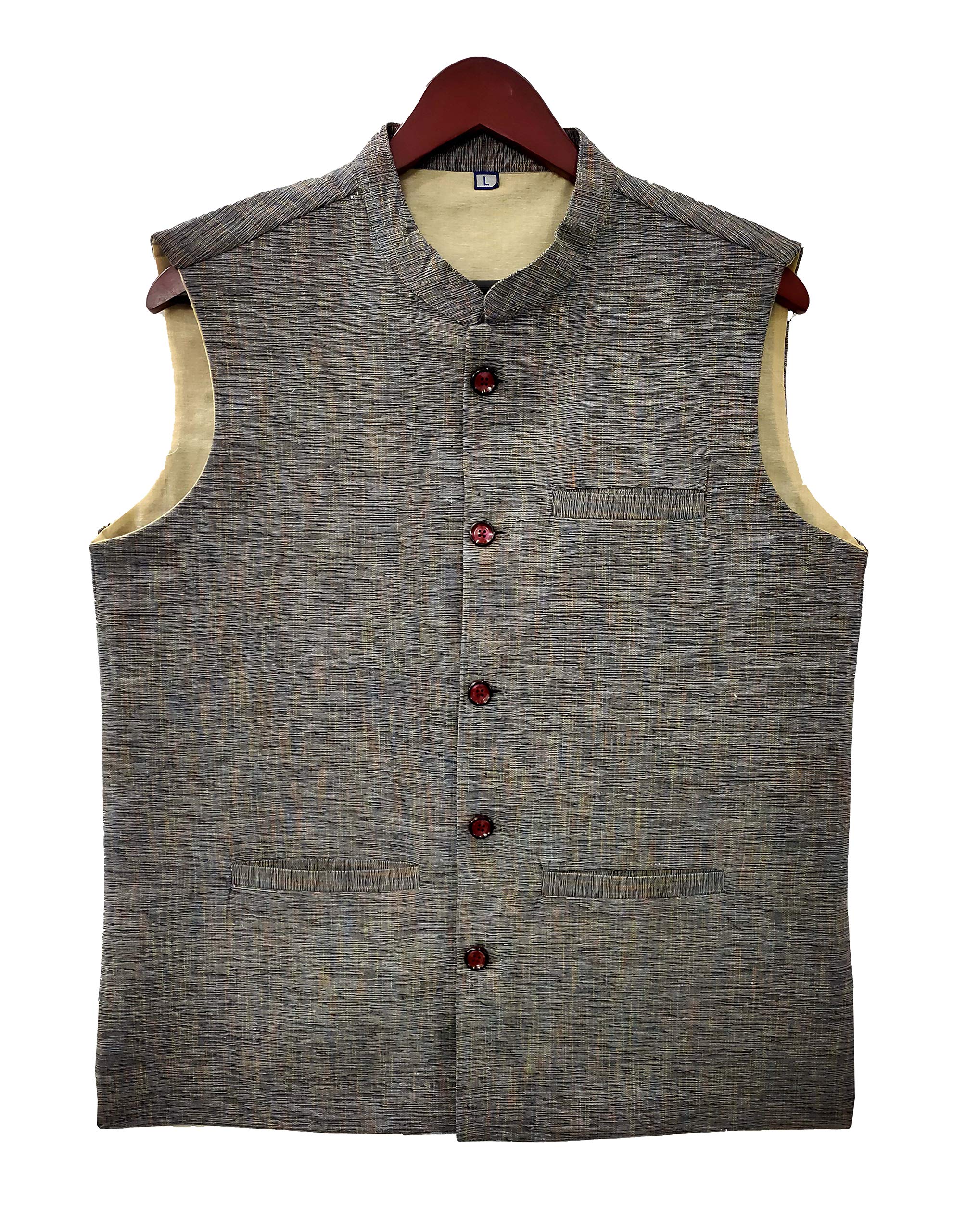 Men's Traditional Cotton Solid Nehru Jacket/Waistcoat