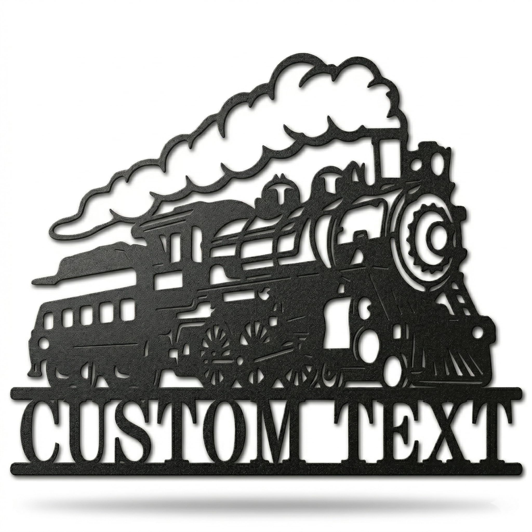 Personalized Train Metal Sign Custom Name Rail Road Wall Art Decor Vintage Railway Track Plaque Retro Locomotive Tin Poster Gift For Men Boy Man Cave