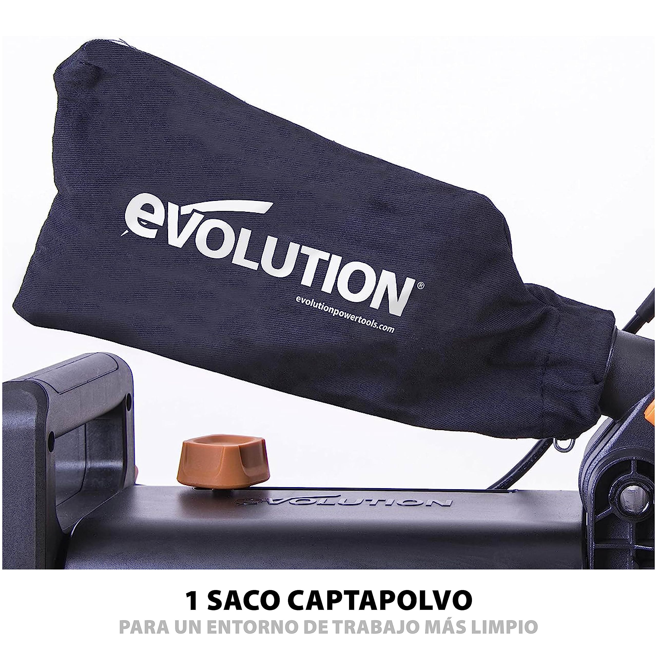 Evolution Power Tools R210SMS Pack de accesorios para sierra ingletadora, Incluye mordaza frontal, mordaza superior, saco captapolvo y adaptador para orificio de polvo, 210 mm