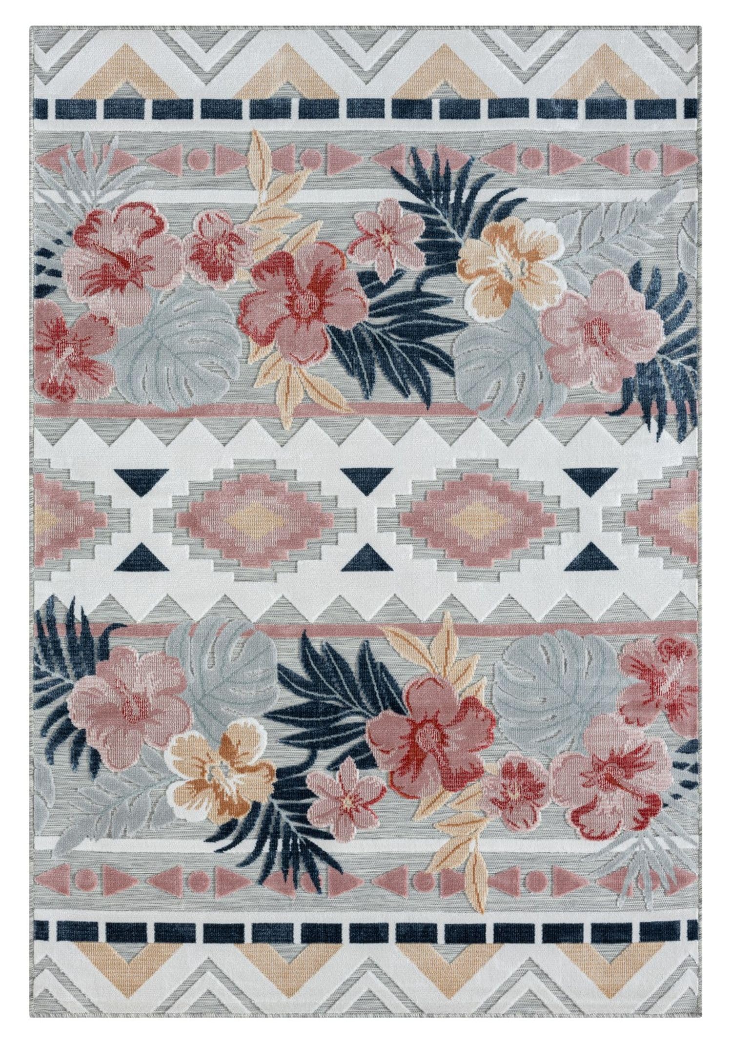 MY-RUG Outdoor Teppich wetterfest 200 x 300 cm, UV beständig & robust für Garten Terrasse, Balkon Küche & Wohnzimmer, kurzflor waschbarer Wohnzimmerteppich, Aurora