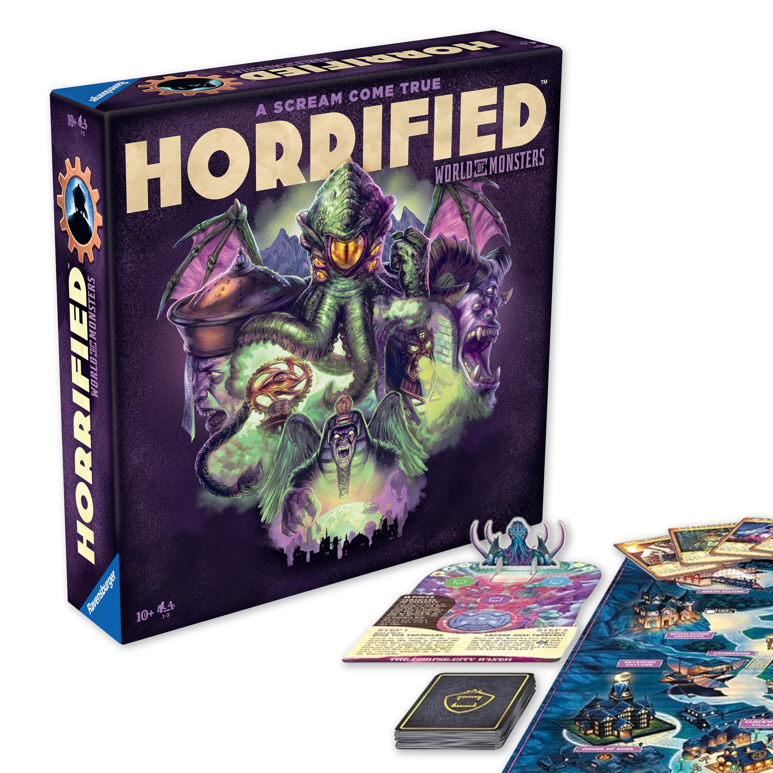 Ravensburger Horrified: World of Monsters Cooperative Strategy Board Game for Ages 10 and Up
