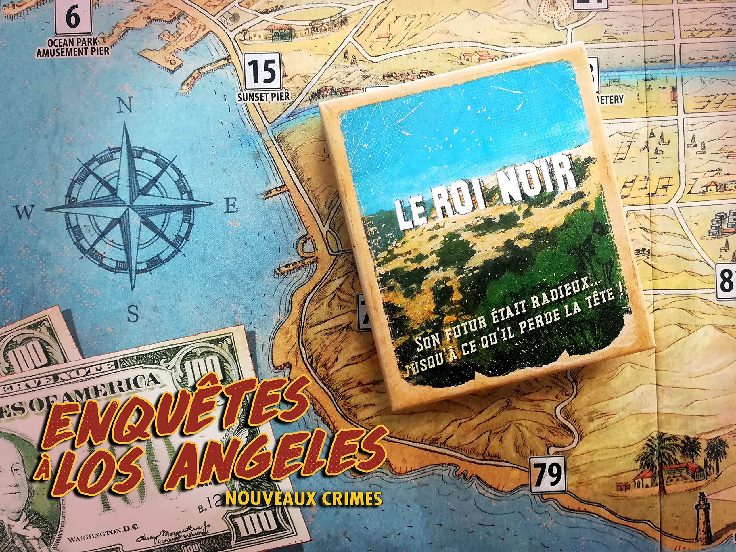 Blackrock Games Enquêtes à Los Angeles : Nouveaux Crimes - Extension Enquête à Los Angeles - La Boite de Jeu Jeu de société enquête - Jeu compétitif et asymétrique L