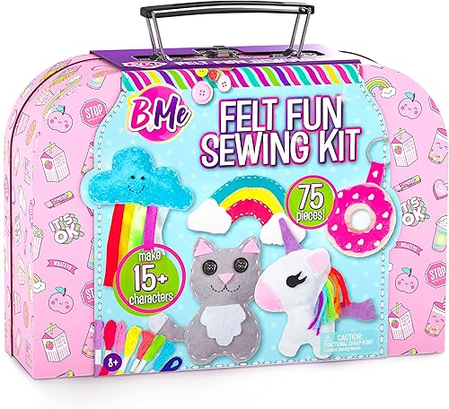 Kit de suministros de costura para manualidades y manualidades para niños y niñas a partir de 8 años, para hacer tus propios 15 personajes de