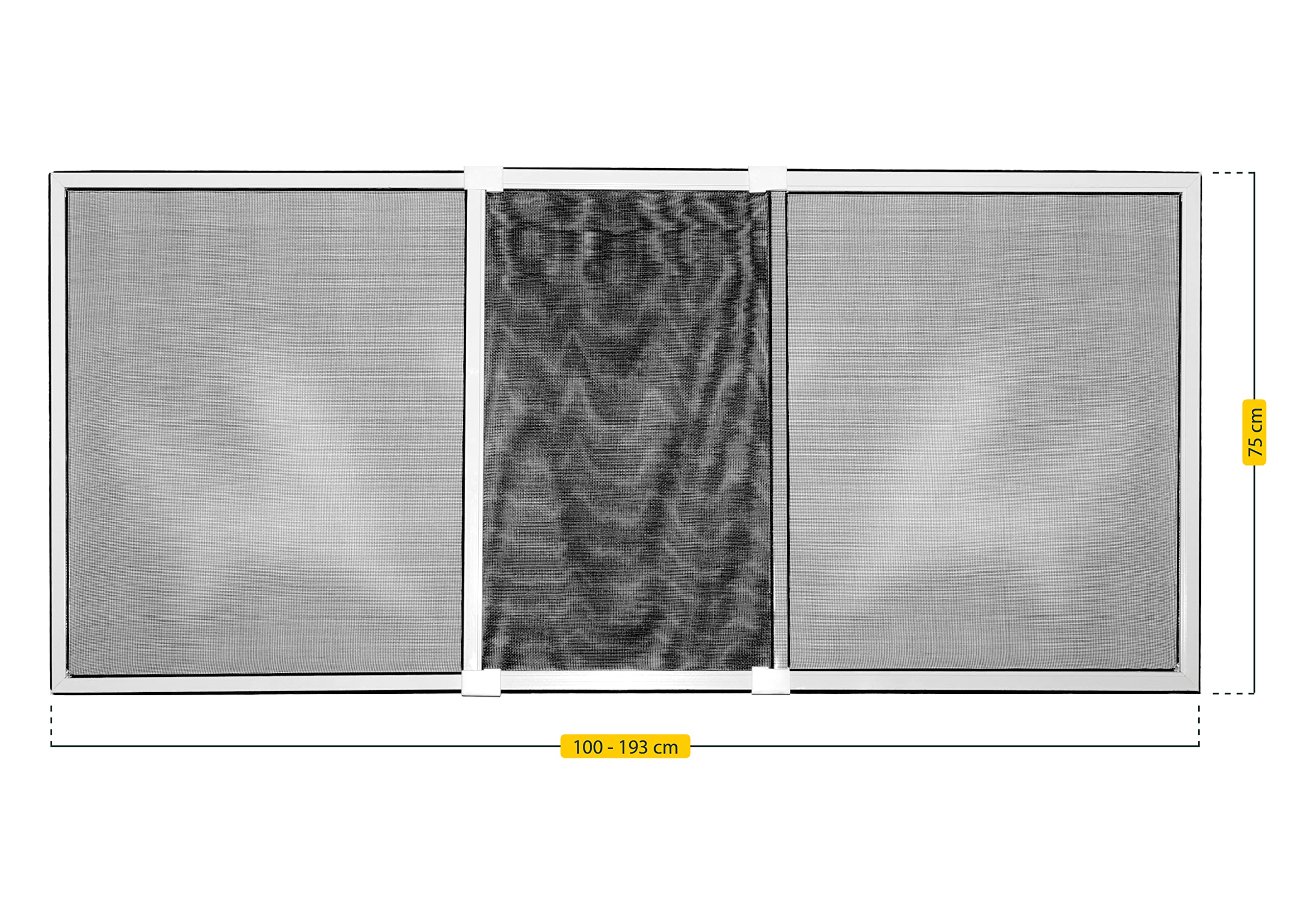 Schellenberg 50812 Protección antiinsectos corredera para Ventanas con persianas (máximo 193 x 75 cm) blanco