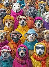 Cross & Glory – Dogtopia – 1000 Piece Jigsaw for Adults | Vibrant Dog City | Funny Dog Puzzle with Clothing & Personality | Premium Ribbon-Cut with Satin Finish