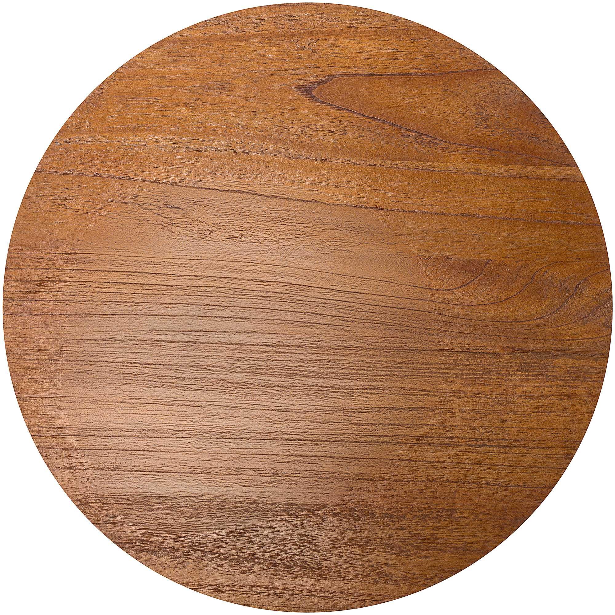 CLP Mesa Auxiliar Adamsville Mesa Redonda Artesanal de Madera Maciza de Mindi para salón y Comedor, Color:marrón