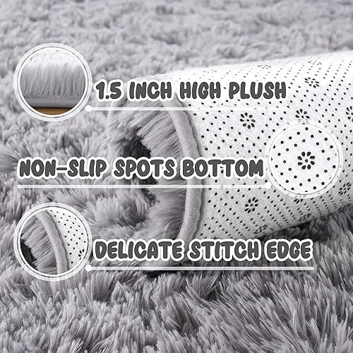 Miniatura 5 de Rostyle - Alfombras suaves y esponjosas para el dormitorio, sala de estar, alfombras peludas, alfombra de Navidad para niñas, niños, alfombras