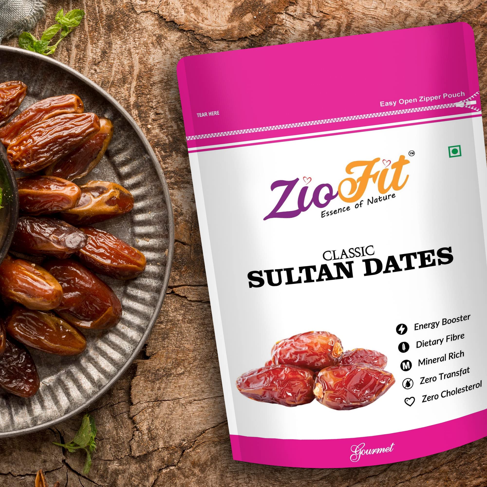 Ziofit Classic Sultan Dates, Dry Fruit for Weight Management, Soft Chewy Texture & Sweet Caramel Taste, 250 g - Image 5 thumbnail