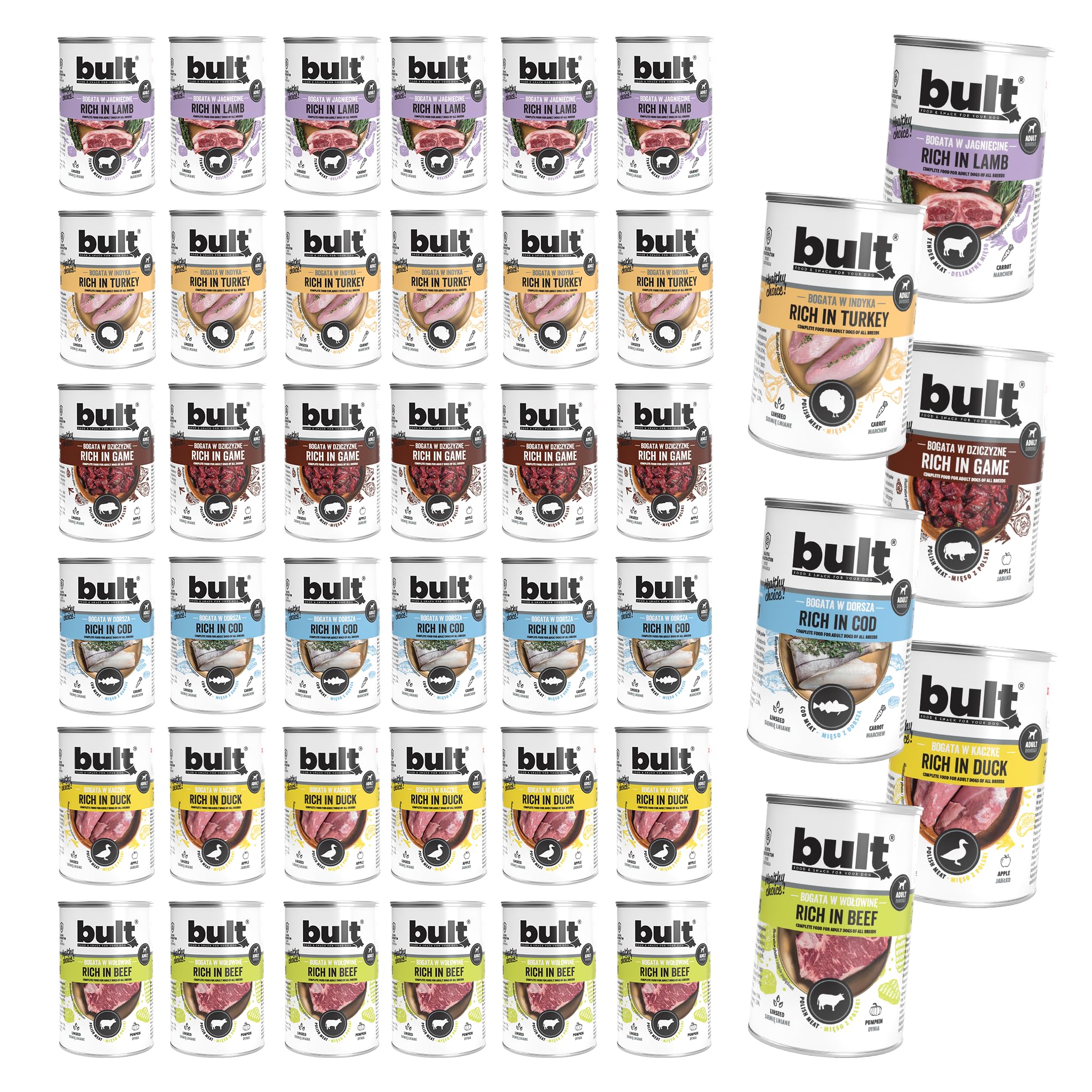 BULT Hundefutter Nass Dose 30x400g Mix