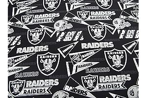Las Vegas Raiders NFL Retro Cotton Fabric Per Yard