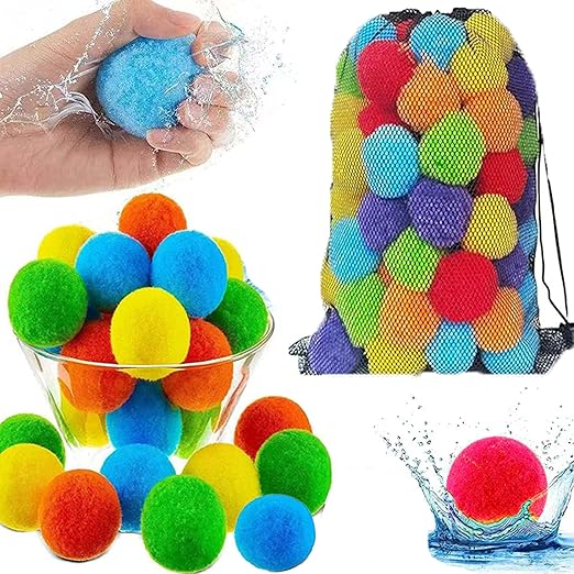 Reusable Water Balls,Reusable Water Balloons for Outdoor Toy and Games, Water Toys for Kids and Adults Boys and Girls,Water Toys for Beach Pool Summer Fun Party