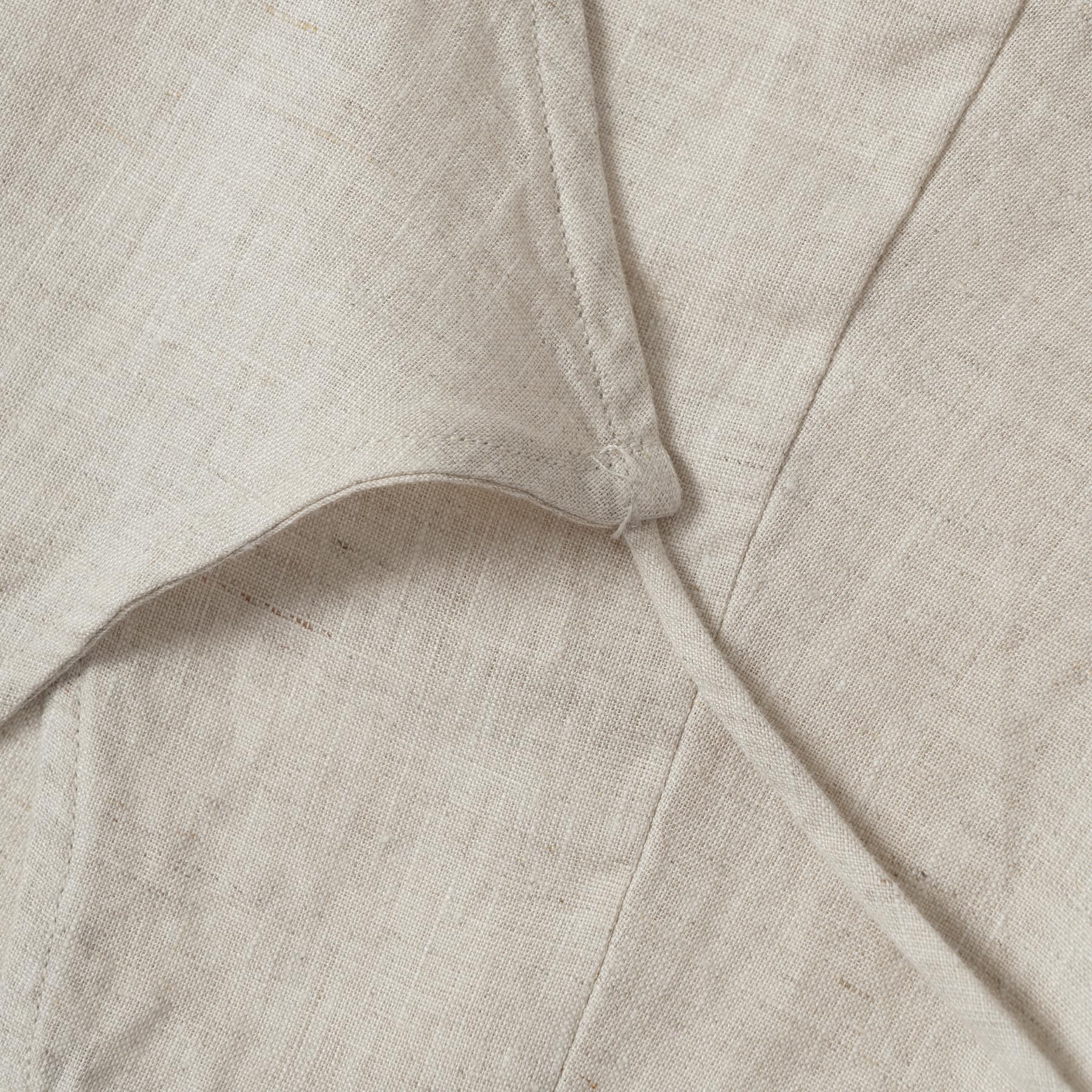 Amazhiyu Damen 100 % Leinen, V-Ausschnitt, ärmellos, bauchfreies Wickel-Top, Flachs, X-Groß