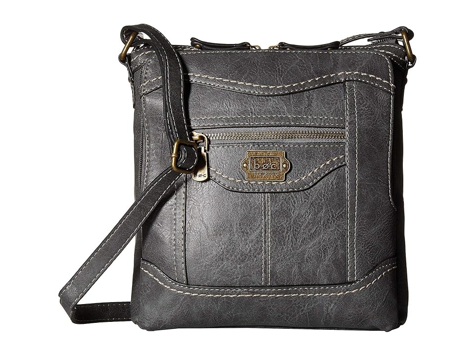 

b.o.c. Eaglerock Organizer Crossbody (Charcoal) Cross Body Handbags