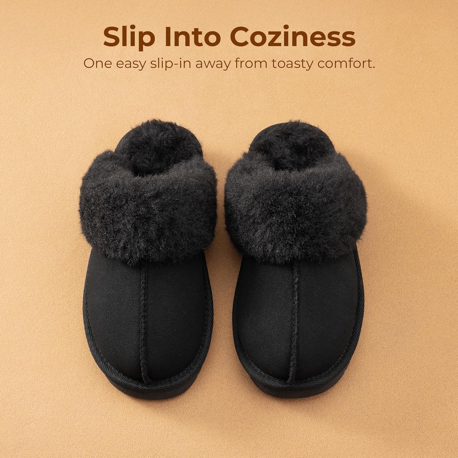 DREAM PAIRS Kids Slippers Girls Boys House Fuzzy Indoor Outdoor Warm Slip on Slipper for Little Kid Big Kid - Image 3