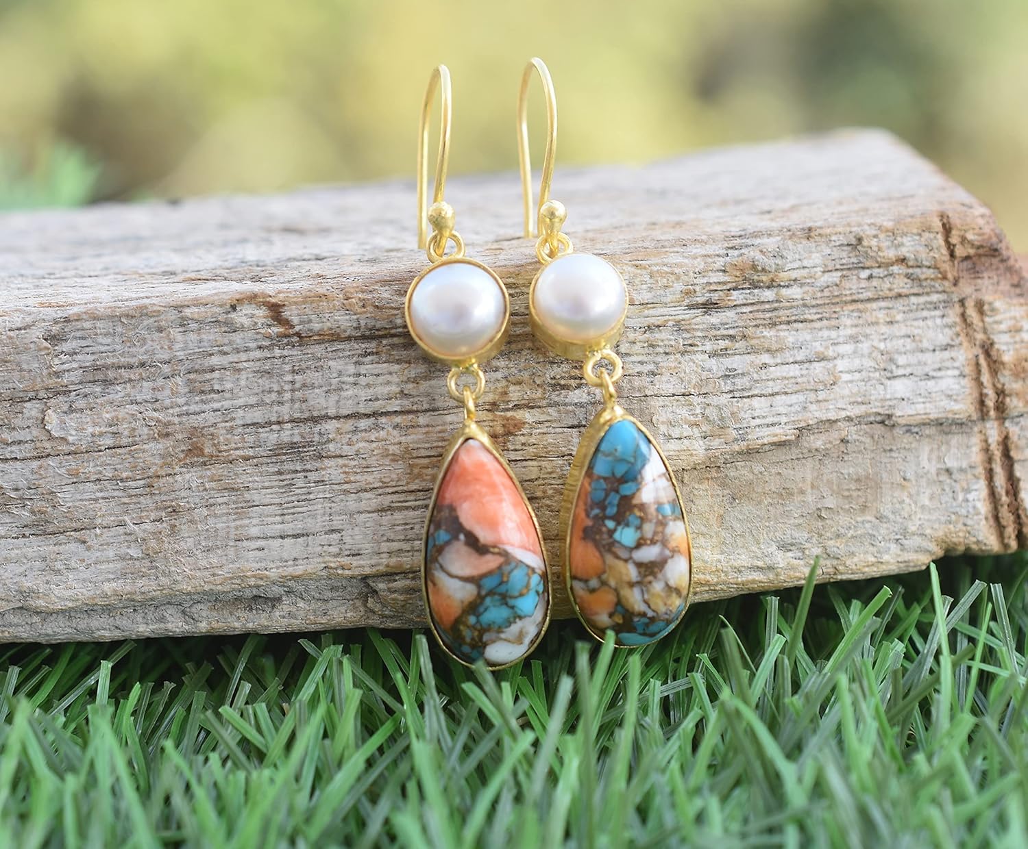 Veracity Jewelry Gold Plated Dangle Earrings For Women Girls - Gift For Women's Birthday Anniversary Wife Mom Girlfriend Sister - Western Fashion Designer Handmade Gold Plated Jewelry