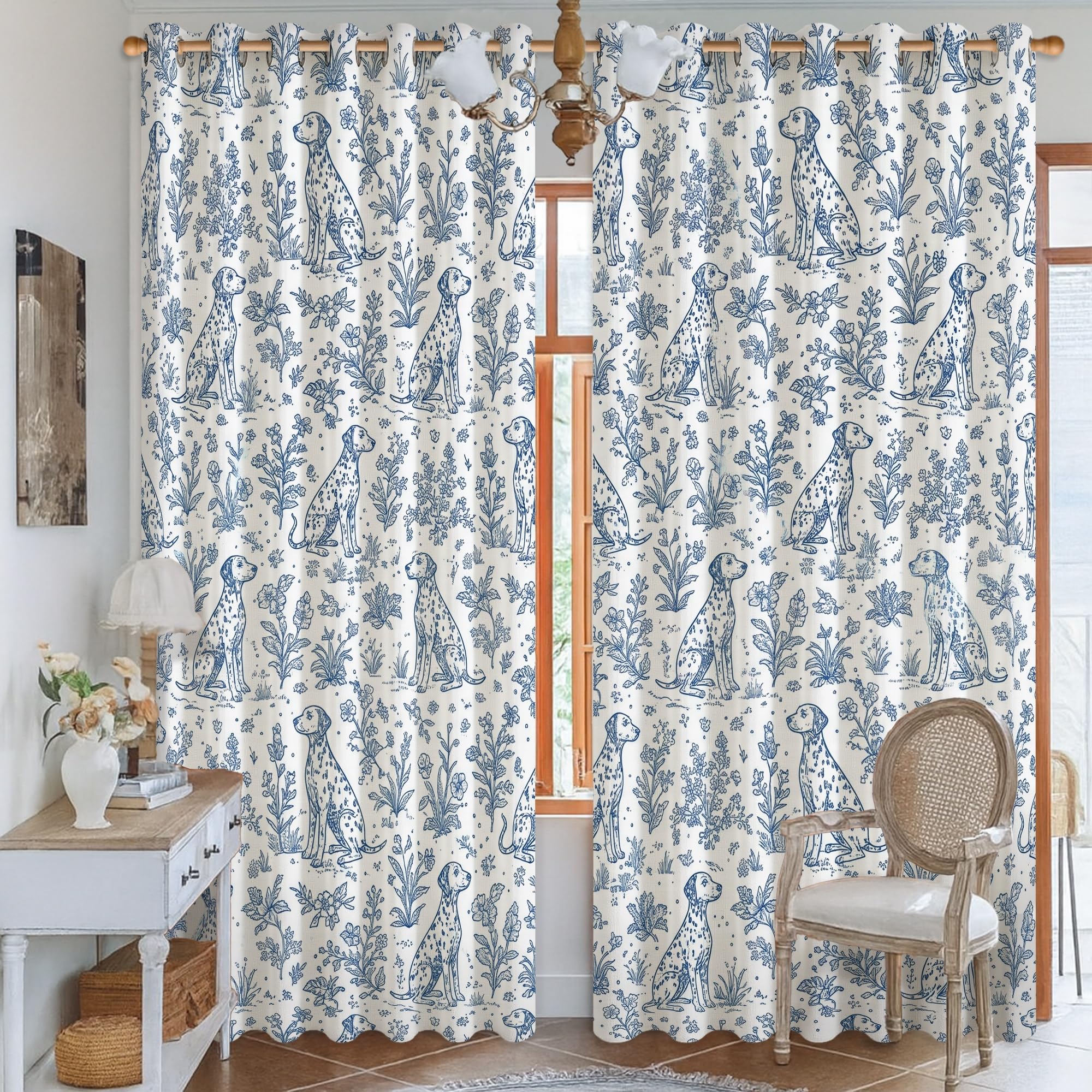 Rideaux occultants thermiques bleu anti-lumière pour maison et bureau