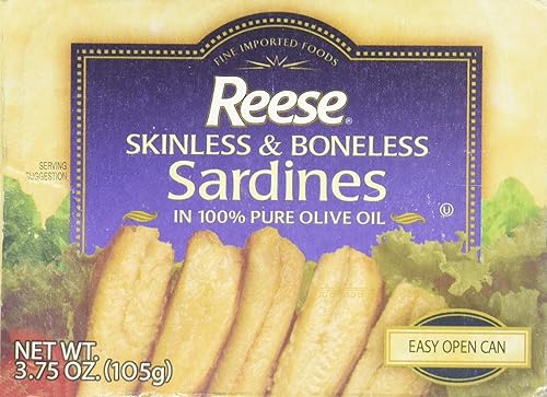 Reese Sardinas sin piel y sin hueso en aceite de oliva, latas, 3.75 oz