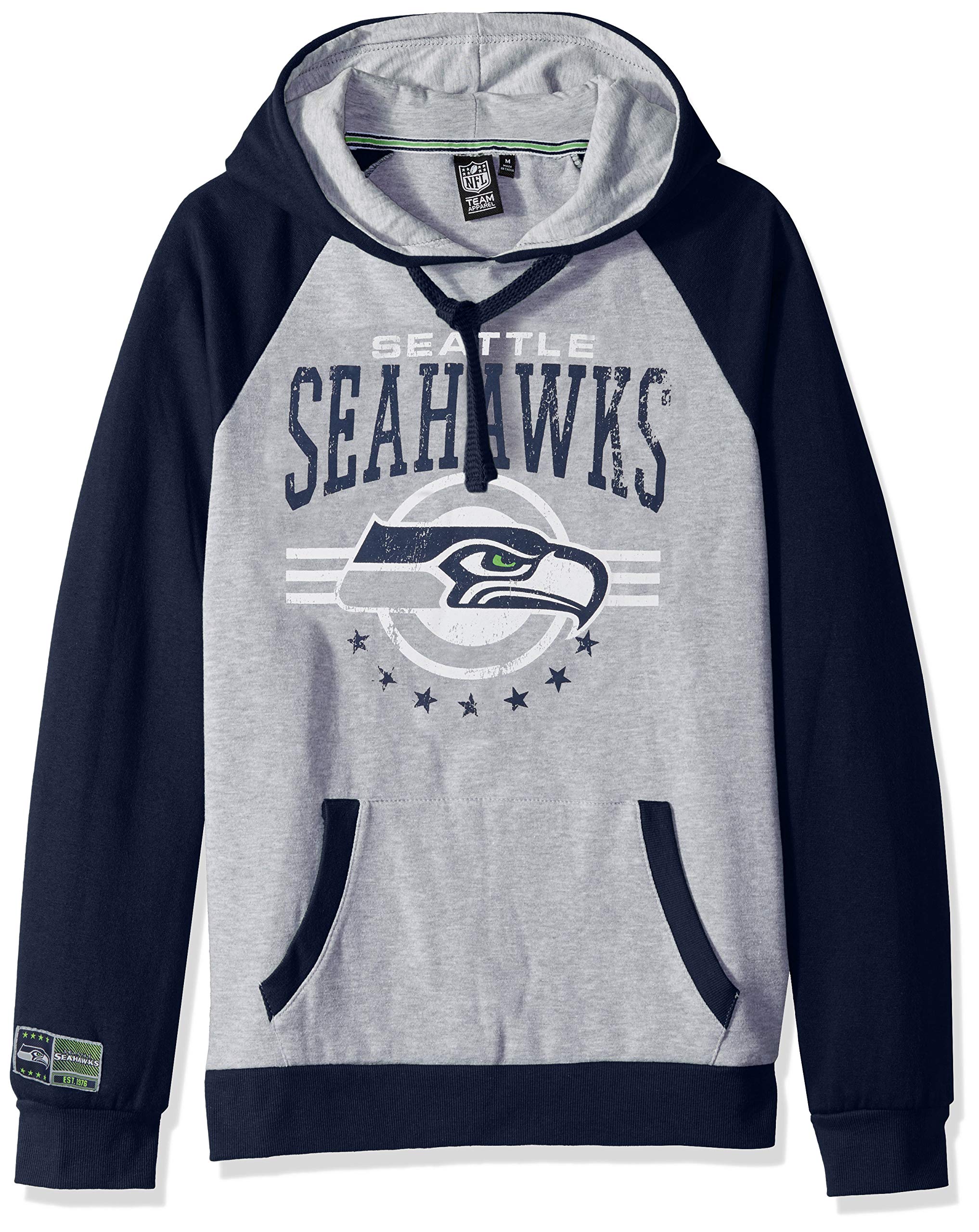 Icer Brands NFL Seattle Seahawks Men's Fleece Hoodie Pullover Sweatshirt University, Small, Navy