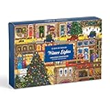 Winter Lights Christmas Countdown – 12 Days of Puzzles Featuring Images of Winter City Fun