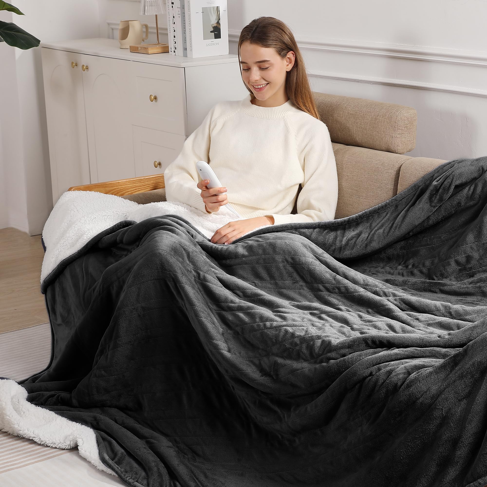 Amazon.com: Electric Blanket Twin Heated Blanket 62''X84