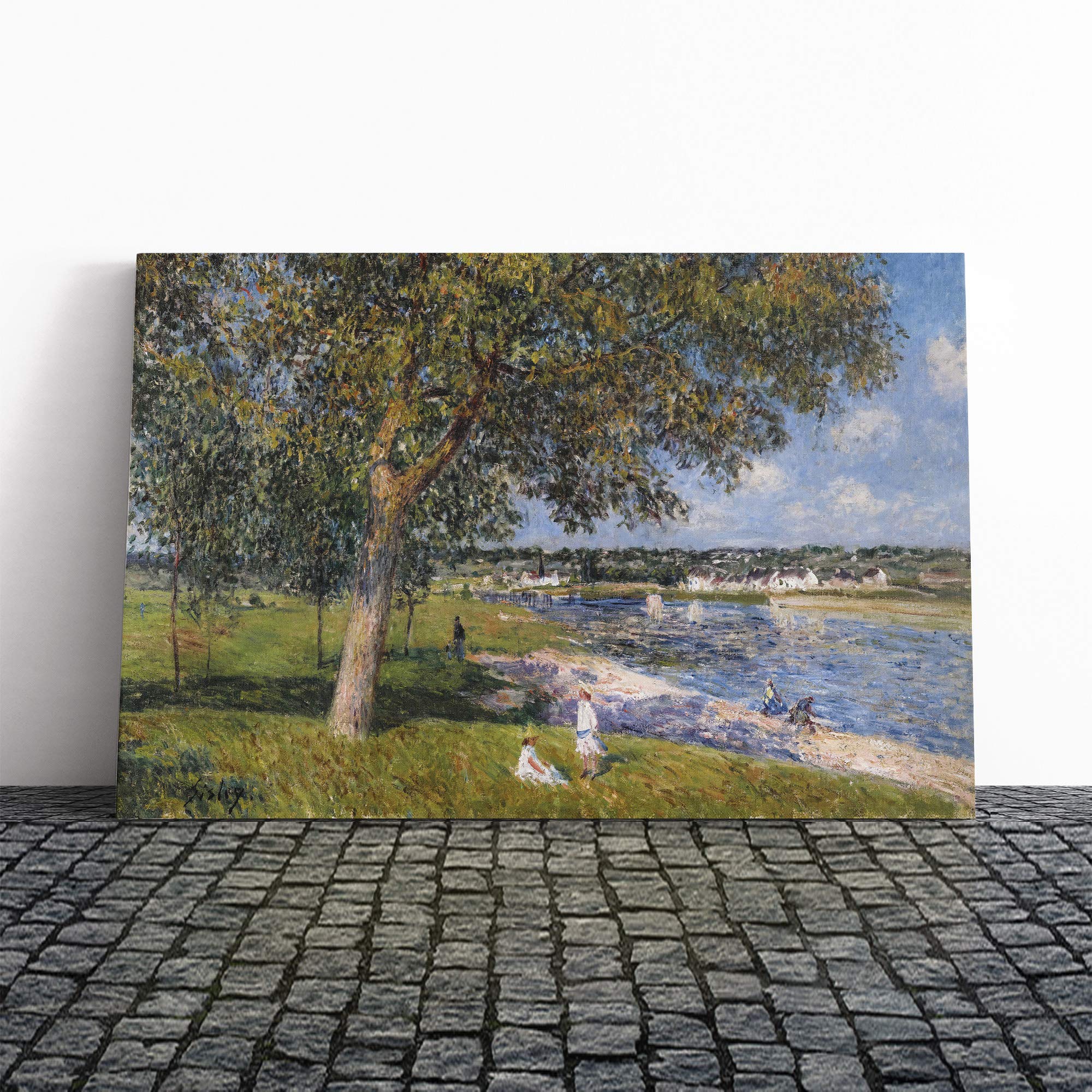 Alfred Sisley Landscape (5) Canvas Print | Gallery Wrapped 30mm Frame Wall Art | 30x20 inches | Ready to Hang | Modern Landscape Picture | Living Room Bedroom Lounge Office
